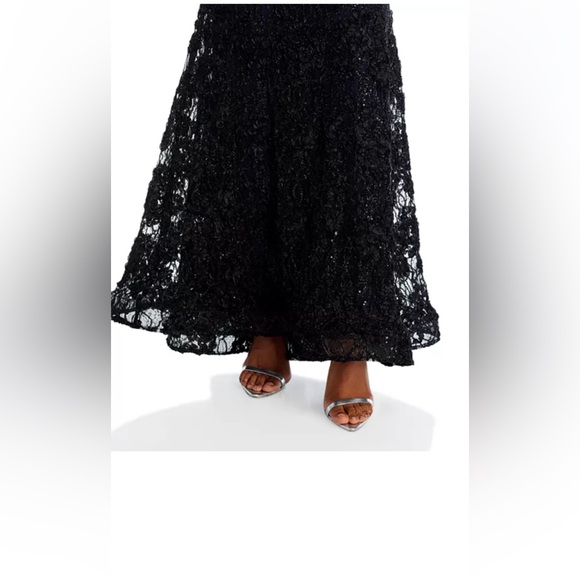 Aqua formal off the shoulders embellished lace gown size 10 - Picture 11 of 15